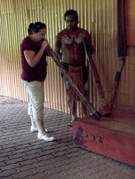 This is me learning how to play the didgeridoo in Australia!