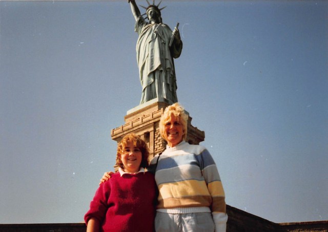 Mom and I and The Statue of Liberty