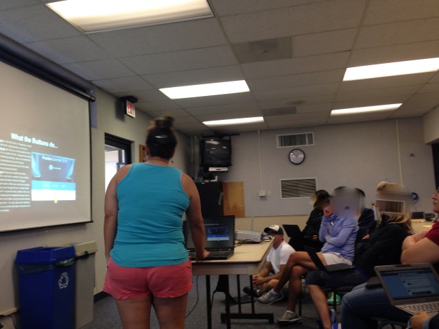 teacher teaching colleagues